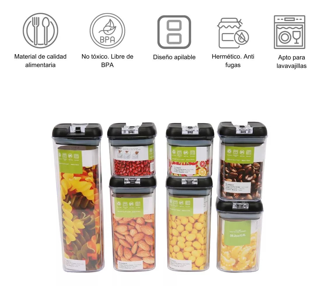 Recipientes Organizadores De Alimento x7