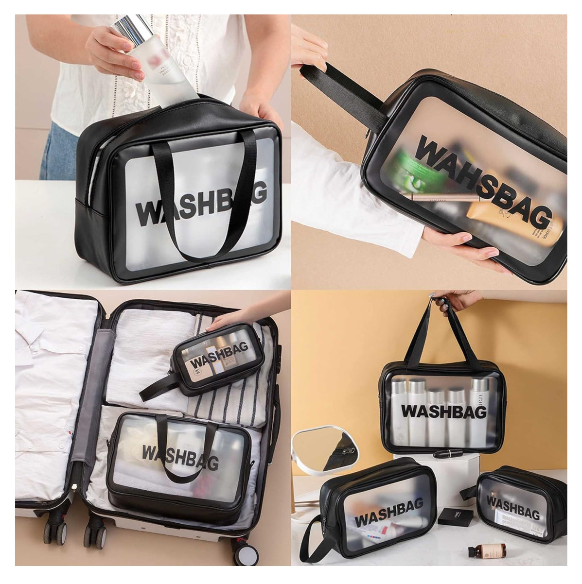 Cosmetiquera set tres tamaños