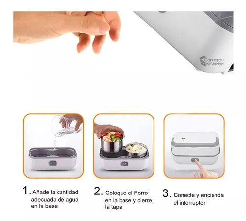 Lonchera Electrica Con 2 Recipientes