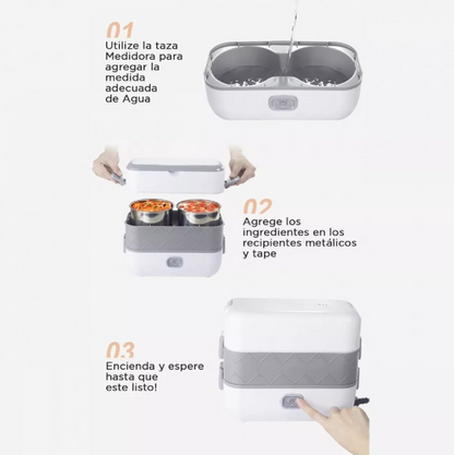 Lonchera Electrica Con 2 Recipientes